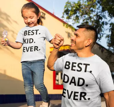 Vater Sohn T Shirt Best Kid/Dad Ever - TenStickers