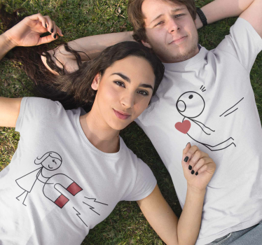 Herzmagnet Partner T Shirts - TenStickers