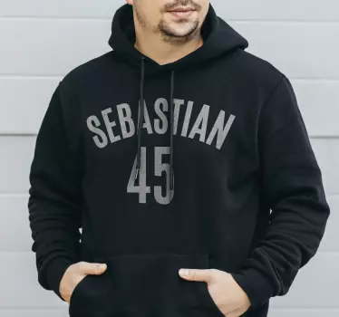 Hoodie mit Namen und Nummer - TenStickers
