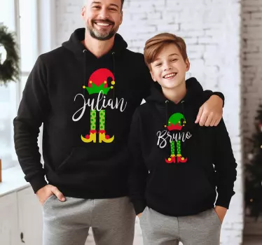 Elfendesign mit Namen Weihnachtspullover - TenStickers