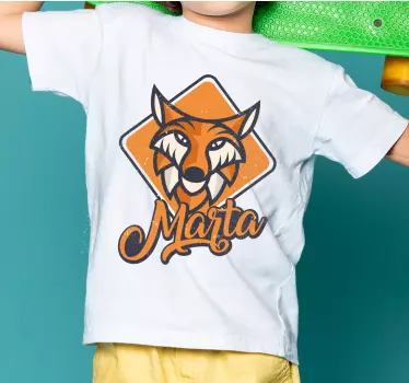 Kinder t shirt fuchs mit namen - TenStickers