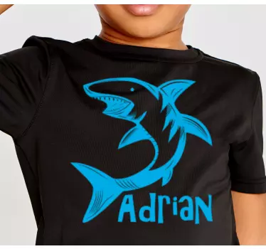 Kinder t shirt hai mit namen - TenStickers