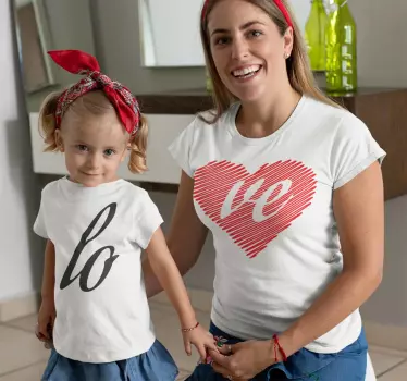 Love Mutter und Kind T-shirt - TenStickers