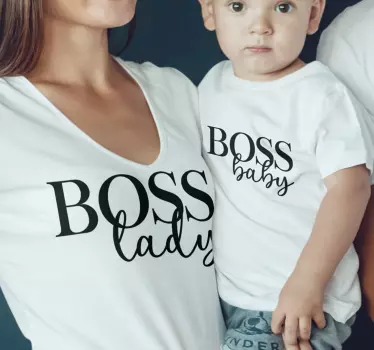 Mutter tochter t shirts chefin und baby - TenStickers