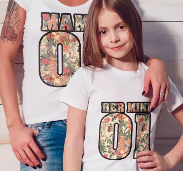 Mutter tochter t shirts florale familienbindung - TenStickers