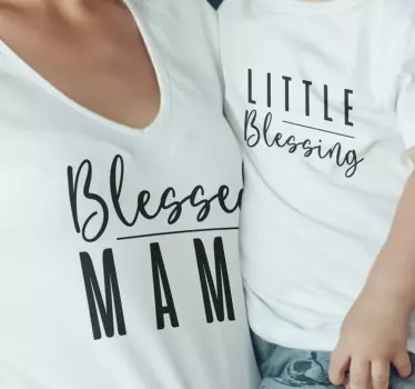 Mutter tochter t shirts gesegnete familienbindung - TenStickers