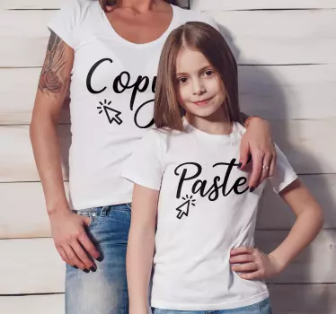 Mutter tochter t shirts im copy paste design - TenStickers
