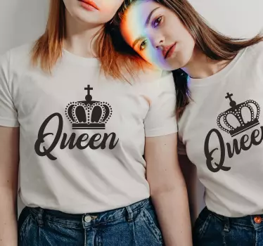 Mutter tochter t-shirts königin krone schwestern - TenStickers
