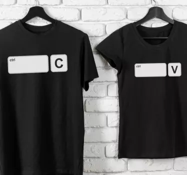 Mutter tochter t shirts kreatives ctrl c v - TenStickers