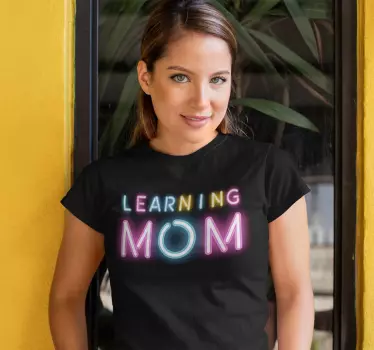 Mutter tochter t shirts learning mama neon schild - TenStickers