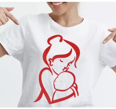 Mutter tochter t shirts liebevolle umarmung - TenStickers