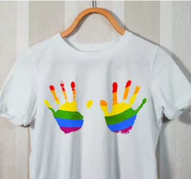 Mutter tochter t shirts mit bunten handabdrücken - TenStickers