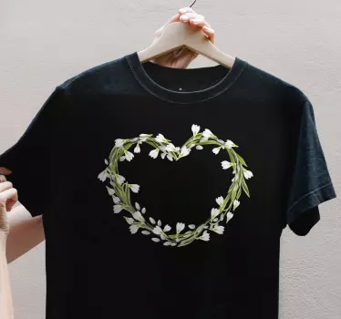 Mutter tochter t shirts mit floralem herzdesign - TenStickers