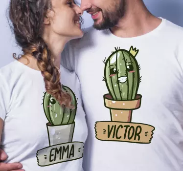 Mutter tochter t shirts mit kaktus paar design - TenStickers