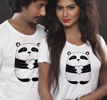 Mutter tochter t shirts mit pandaliebe motiv - TenStickers