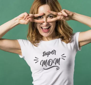 Mutter tochter t shirts mit super mama einstellung - TenStickers