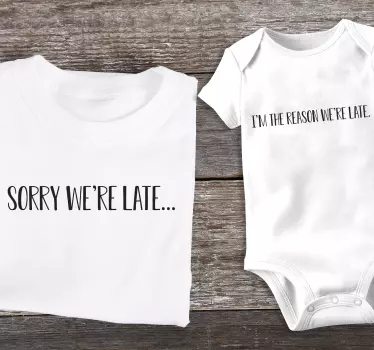 Mutter tochter t shirts mit verspätetem humor - TenStickers