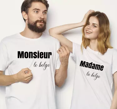 Mutter tochter t shirts monsieur madame paar shirts - TenStickers