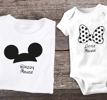 Vater Sohn T Shirt papa und kleine maus - TenStickers