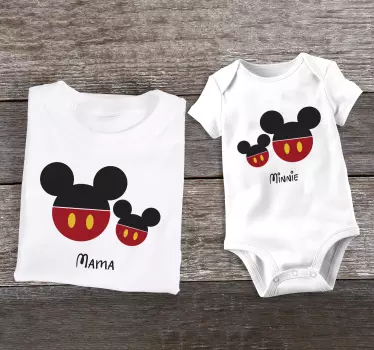 Mutter tochter t shirts individuell passende mama minnie - TenStickers