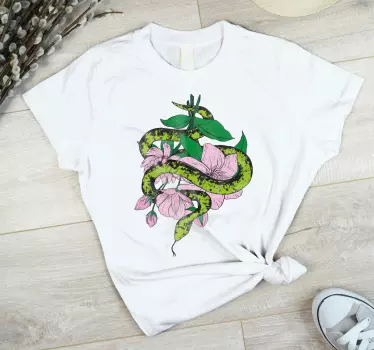 Mutter tochter t shirts schlange mit blüten - TenStickers