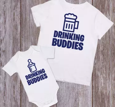 Mutter tochter t shirts spaß trinkfreunde set - TenStickers