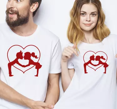 Mutter tochter t-shirts spielerische herzverbindung - TenStickers