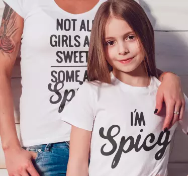 Mutter tochter t shirts süßes und würziges duo - TenStickers