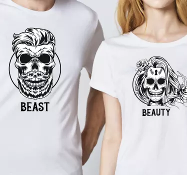 Mutter tochter t shirts tier und schönheit paar - TenStickers