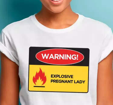 Mutter tochter t shirts warnung explosiv schwanger - TenStickers