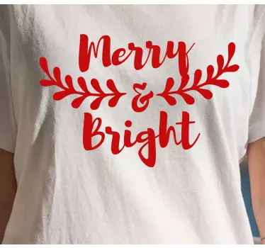 Weihnacht T Shirt fröhliche und heitere botschaft - TenStickers