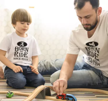 Original t shirt geboren um zu fahren shirts - TenStickers