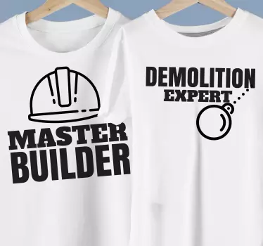 Vater Sohn T Shirt Baumeister - TenStickers