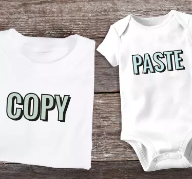 Vater Sohn T Shirt Copy and Paste - TenStickers
