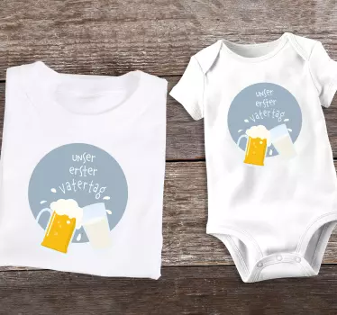 Vater Sohn T Shirt milch und bier - TenStickers