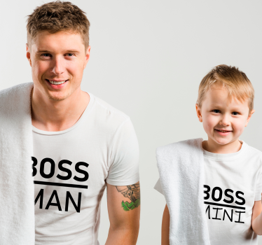 Vater Sohn T Shirt Boss Man Boss Mini - TenStickers