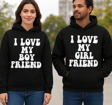hoodie ich liebe mein paar - TenStickers