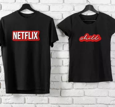 Netflix and Chill Partner T Shirt - TenStickers