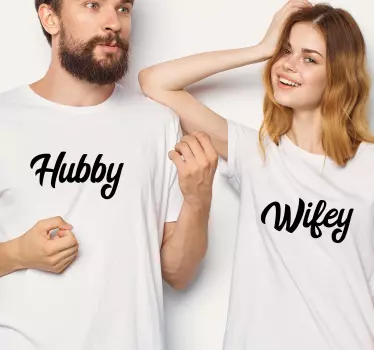 Pärchen t shirts ehemann ehefrau partner shirts - TenStickers