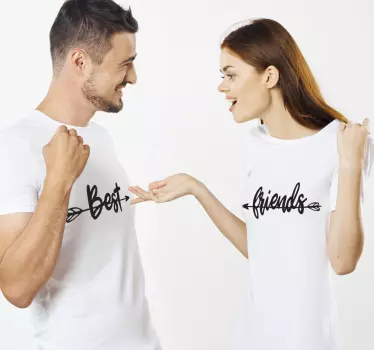 Pärchen t shirts freundliche beste verbindung - TenStickers