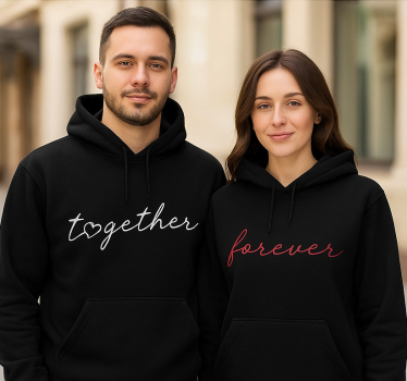hoodie paar für immer zusammen - TenStickers