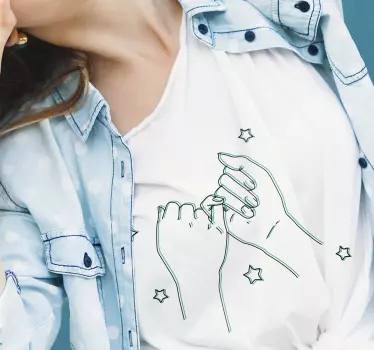 Pärchen t shirts hände die sich verbinden - TenStickers