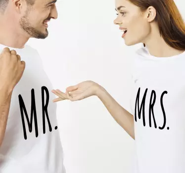 Pärchen T Shirts herr und frau - TenStickers