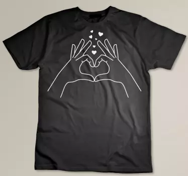 Pärchen t shirts herz hände geste - TenStickers
