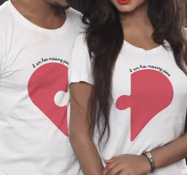 Pärchen t shirts herz puzzle für paare - TenStickers