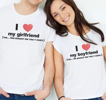 Pärchen t shirts ich liebe dich shirts - TenStickers