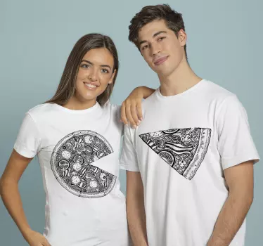 Pärchen t shirts im lustigen pizza stil - TenStickers