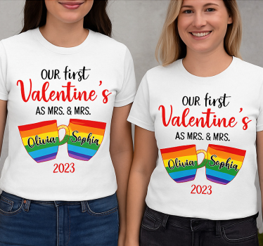 Pärchen t shirts lgbt erster valentinstag - TenStickers