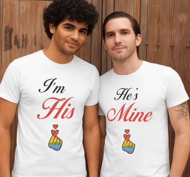 Pärchen t shirts lgbt ich gehöre ihm - TenStickers