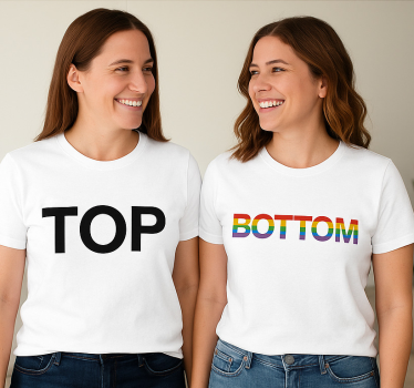 Pärchen t shirts lgbt oben unten - TenStickers